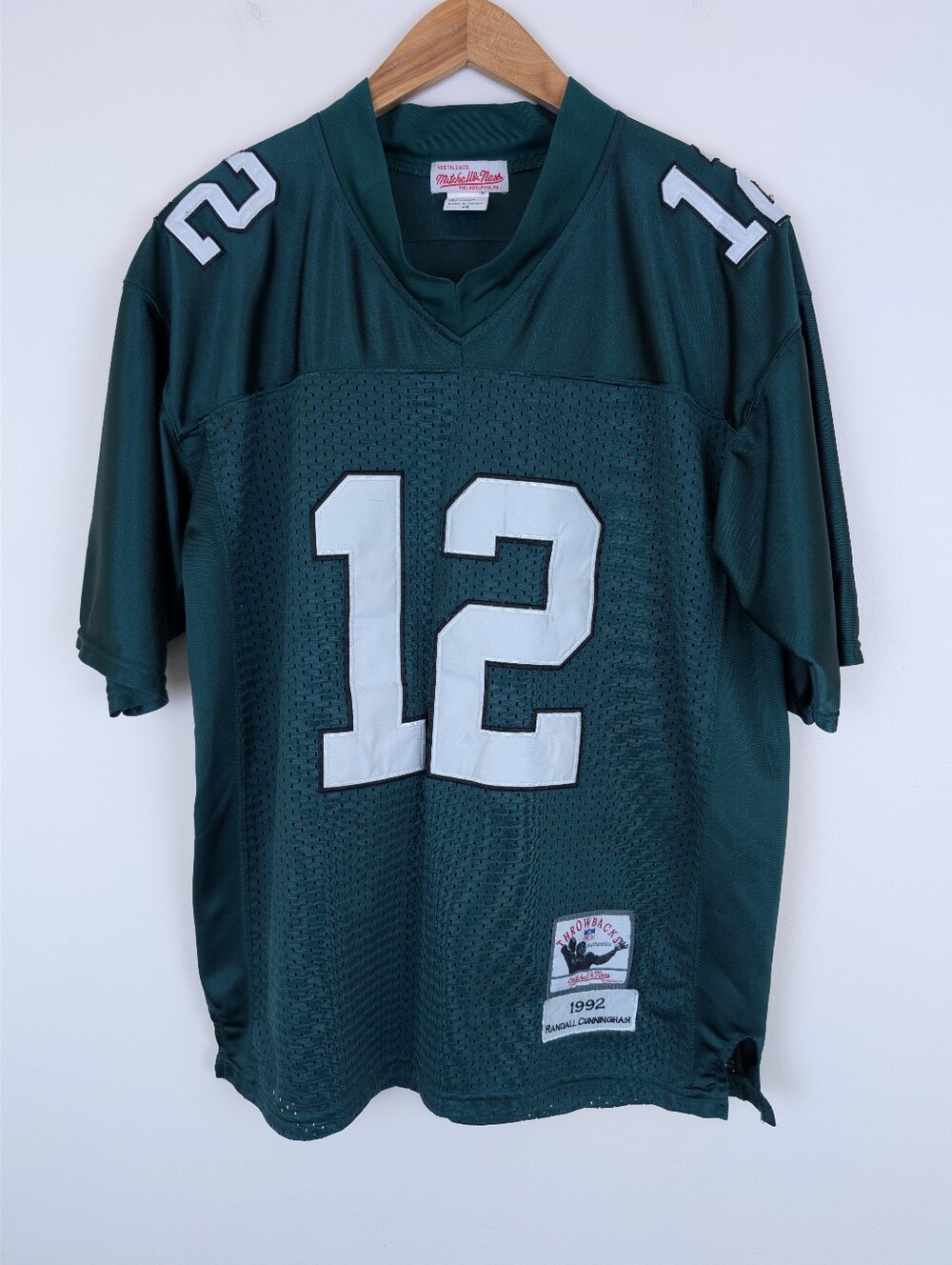 Mitchell & Ness Randall Cunningham #12 Green 1992 Throwback Jersey